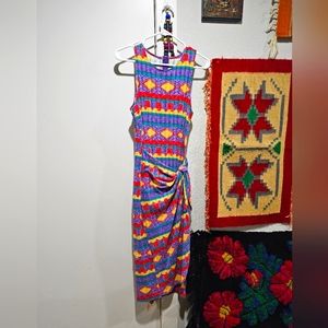 Vintage 90s Carolina Colors sundress S